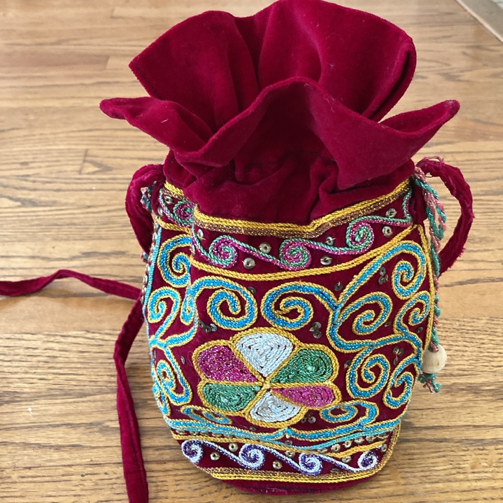 Authetic Burmese Kalaga drawstring bag